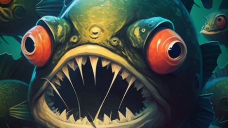 Piranha Feeding