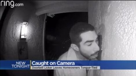 Man Licks Doorbell
