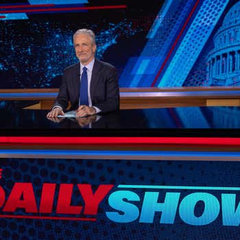 Image for Jon Stewart thinks the jury's out on cable news' Trump trial coverage