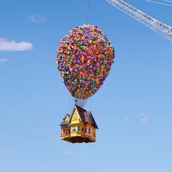 Image for Airbnb invites you to die very stupidly by falling out of its replica of the house from Up