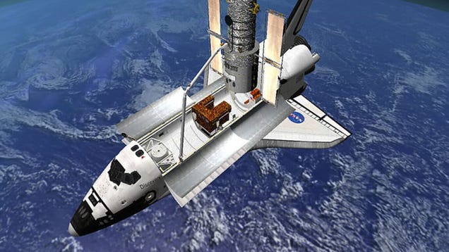 Cutaway Model 1/144 Space Shuttle Discovery w/Solid Rocket