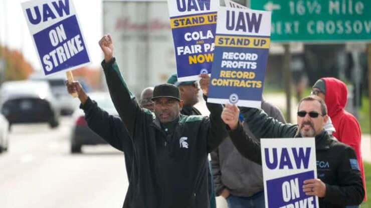 Image for Autoworkers strike cut Ford sales by 100,000 vehicles and cost company $1.7 billion in profits