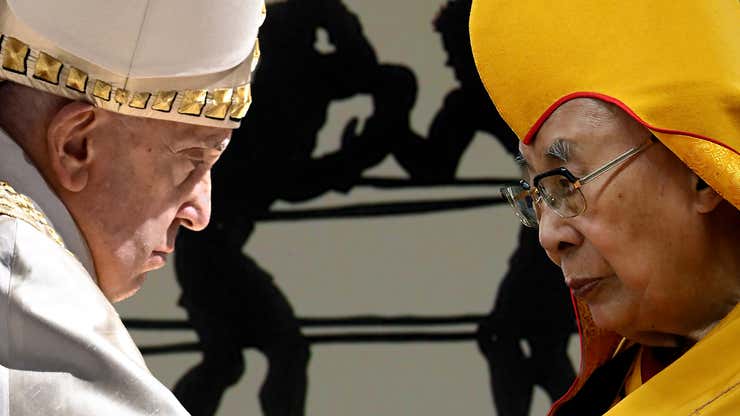 Image for Dalai Lama Agrees To Box Pope For Charity