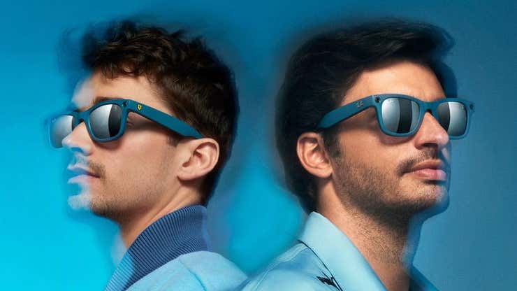 Image for Make The Scuderia Ferrari Drivers LiveStream The Race From Their Co-Branded Meta RayBans