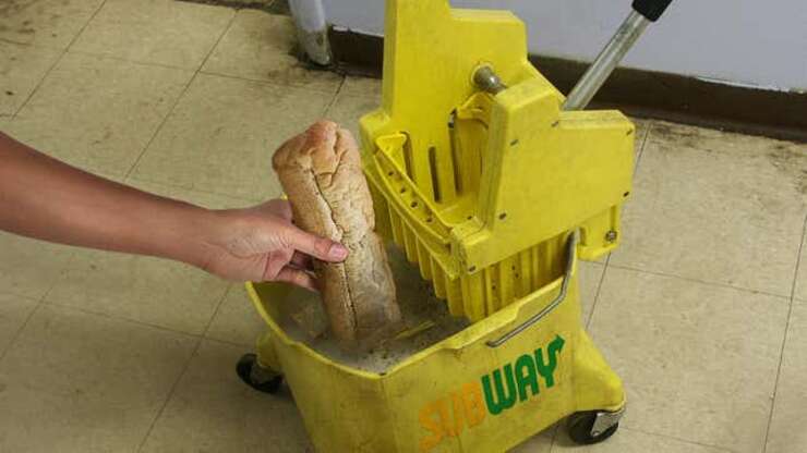 Image for Subway Manager Shows New Hire How To Properly Soak Bread In Mop Water