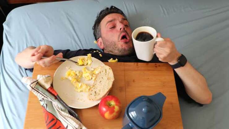 Image for Delight At Receiving Breakfast In Bed Mitigated By Difficulty Of Eating While Horizontal