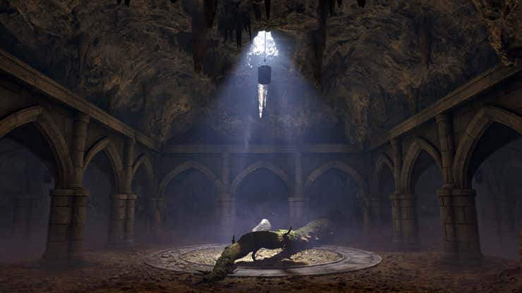 Image for The Villainous Vile Lair In Oblivion Remastered Is Perfect For Vampiric Playthroughs