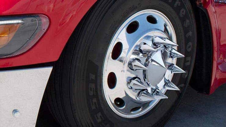 Image for What Those Spikes On Semi-Truck Wheels Actually Do