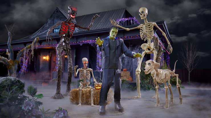 Image for Home Depot's New Halloween Collection Brings Back All Your Giant-Sized Skeletal Friends