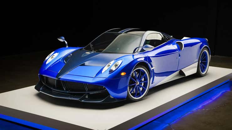 Image for Ocean-Themed Pagani Huayra On Bring A Trailer Is What Happens When Tacky People Have Too Much Money