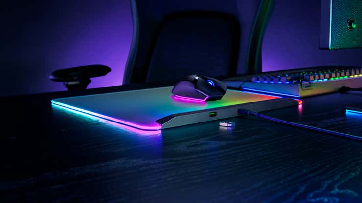 Image for Razer’s New Ultra-Glowy Mouse Pad Is Excessive in the Best Way