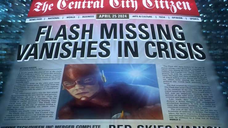Image for Today's the Day The Flash Was Meant to Go Missing