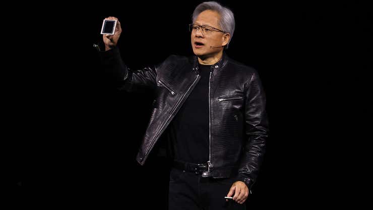 Image for Nvidia CEO Jensen Huang's pay soared 60% as the AI boom sent the stock higher