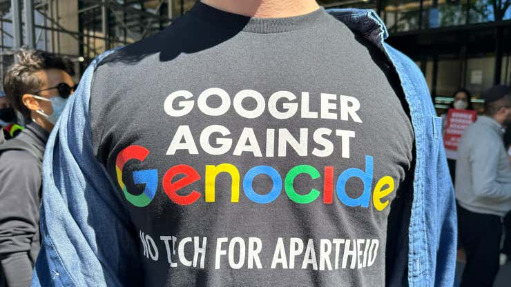Image for 'Googlers Against Genocide': Tech Workers Protest AI and Cloud Contracts With Israel