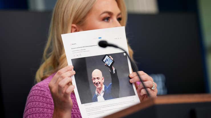 Image for The White House slams Amazon for 'hostile and political act' after report it will list tariff price hikes