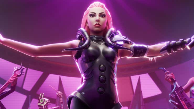 Image for Lady Gaga Fortnite Festival Includes Chromatica-Inspired Skins And A Damn Keytar