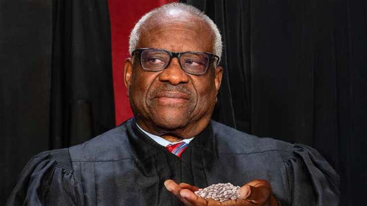 Image for Clarence Thomas Swallows Whole Bottle Of OxyContin During Recess In Attempt To Get In On Purdue Settlement