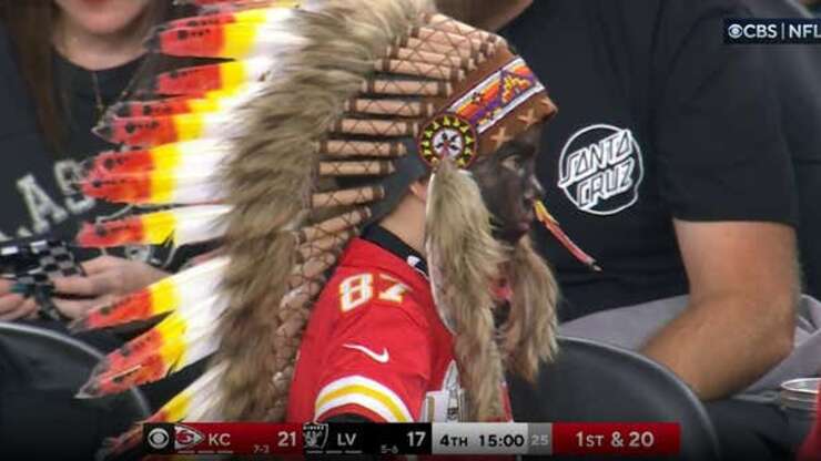 Image for The NFL needs to speak out against the Kansas City Chiefs fan in Black face, Native headdress (UPDATE)