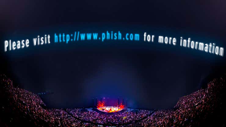 Image for Disappointed Phish Fans Expected More From Sphere Visuals Than Projection Of Band’s Website URL