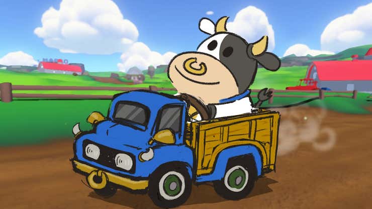 Image for Mario Kart World's Wild Roster All Started With This Silly Cow Sketch