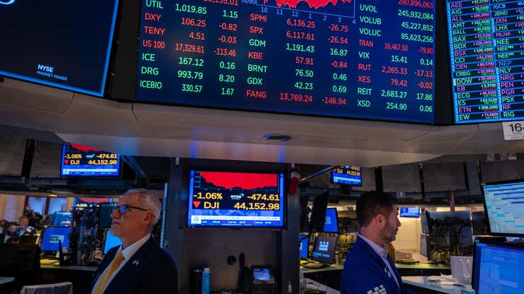 Image for The Dow plunges 750 points as bad economic news piles up fast