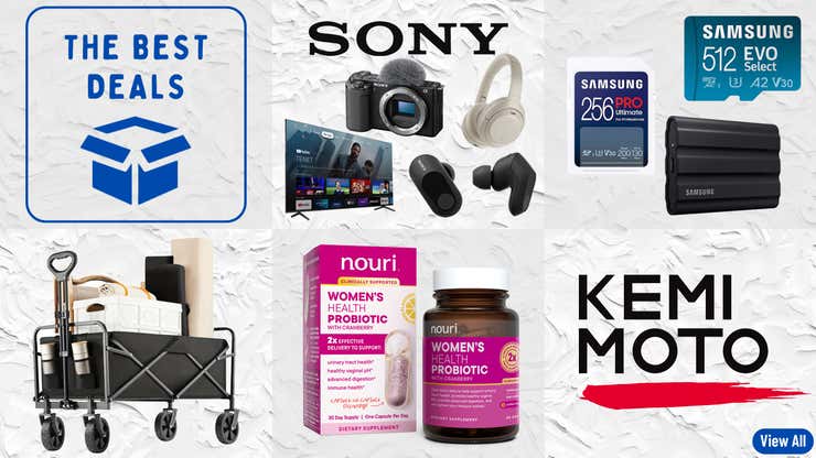 Image for Best Deals of the Day: Samsung, Sony, Temu, Nouri Probiotics, Kemimoto & More