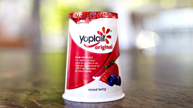 Image for Yoplait Label Warns Yogurts Must Reach Internal Temperature Of 165 Degrees Before Consumption
