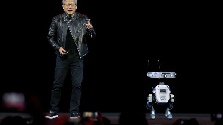 Image for Nvidia isn’t just building AI chips. It's building an AI-powered world