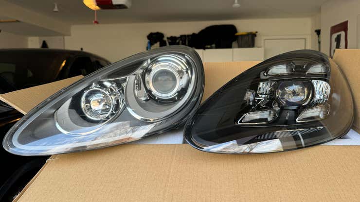 Image for I Bought $1,800 Headlights For My Porsche Cayenne Because I Hate Chrome