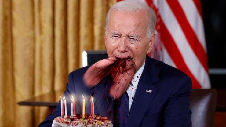 Image for Biden’s Lungs Fly Out Of Mouth In Attempt To Blow Out Birthday Candles