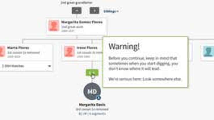 Image for New Ancestry.com Feature Warns Users When They Might Want To Stop Sticking Noses Where They Don’t Belong
