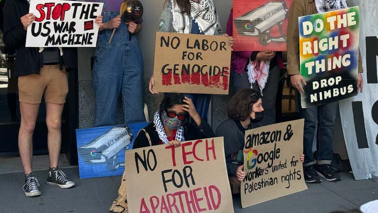 Image for Google Calls Police on Workers Protesting Israel Contracts, Cuts Badge Access