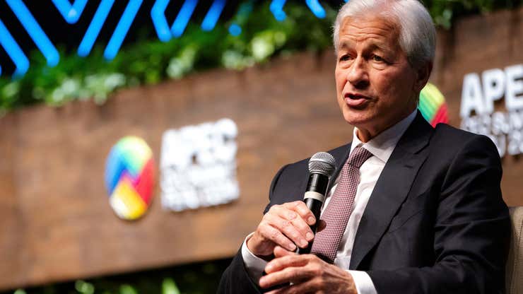 Image for Jamie Dimon warned of economic threats as his bank posted its biggest annual profit ever