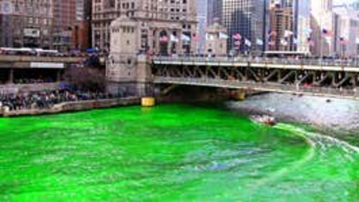 Image for Chicago Temporarily Stops Dyeing River Brown For St. Patrick’s Day