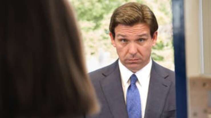 Image for Ron DeSantis Going Door To Door To Beg Own Campaign Staff To Vote For Him
