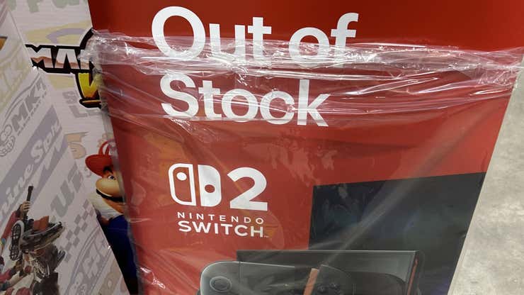 Image for Nintendo Appears To Be Shipping Stores 'Out Of Stock' Signs For Switch 2