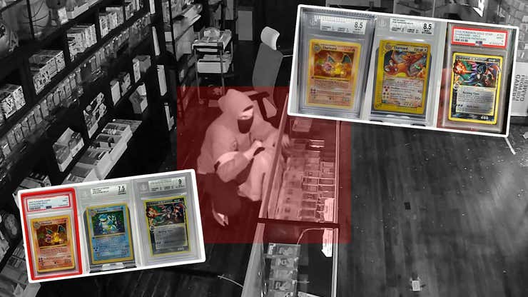 Image for Robber Stole $100k Worth Of Rare Pokémon Cards From Local Shop In 30 Seconds