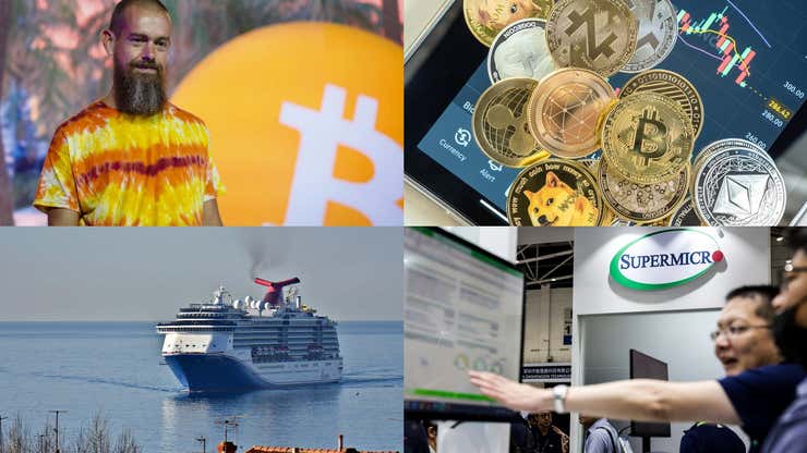 Image for Bitcoin's creator, Intel and TSMC, cruise stocks sink, and Dogecoin mania: Markets news roundup