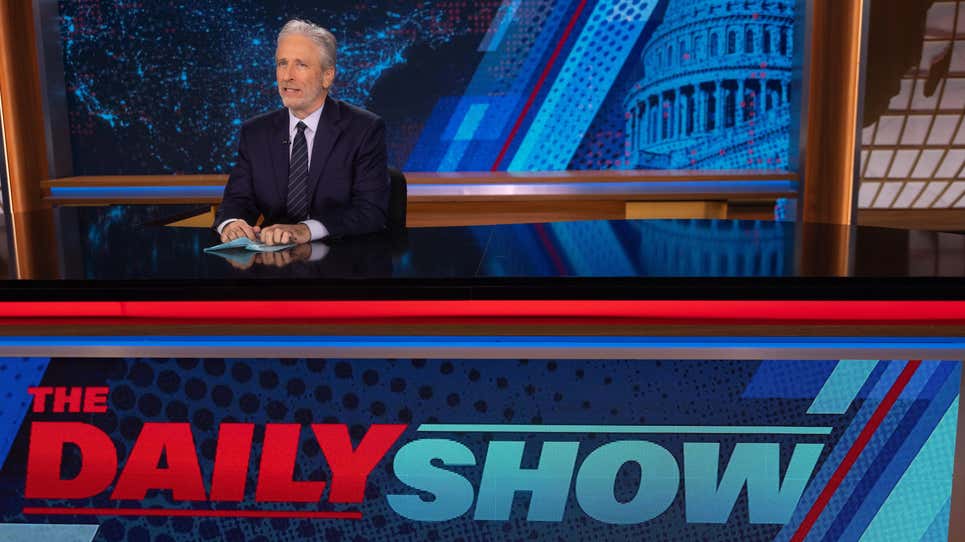 Image for Jon Stewart returns to The Daily Show after a weekend of “AHHHHHHH”