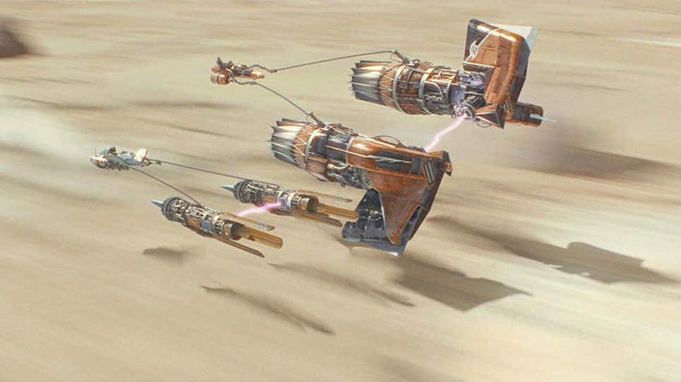 Image for The Phantom Menace's podrace grew out of George Lucas’ neverending need for speed