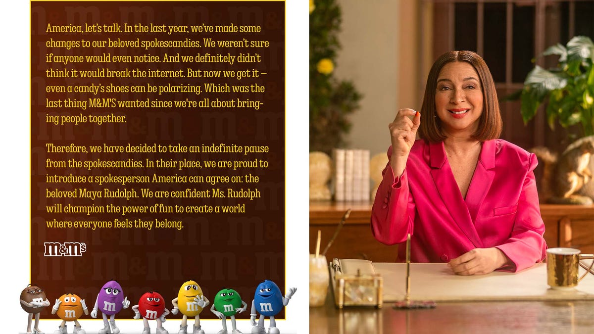 M&M'S says it's taking a 'pause' from polarizing spokescandies, taps Maya  Rudolph to represent product - ABC7 Chicago