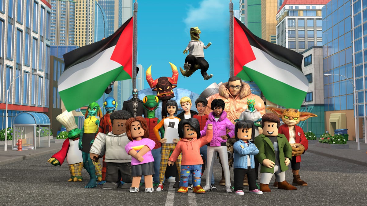 Hundreds of kids rally in Roblox for 'Free Palestine' protests