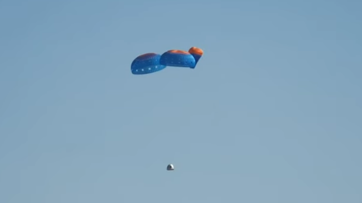 Un paracaídas no se desplegó durante la misión de regreso de turismo espacial de Jeff Bezos