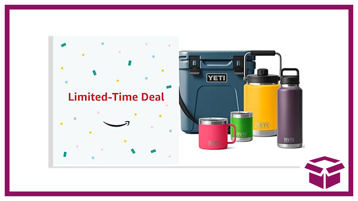 Get 50% off Yeti Coolers and Drinkware for  Prime Day
