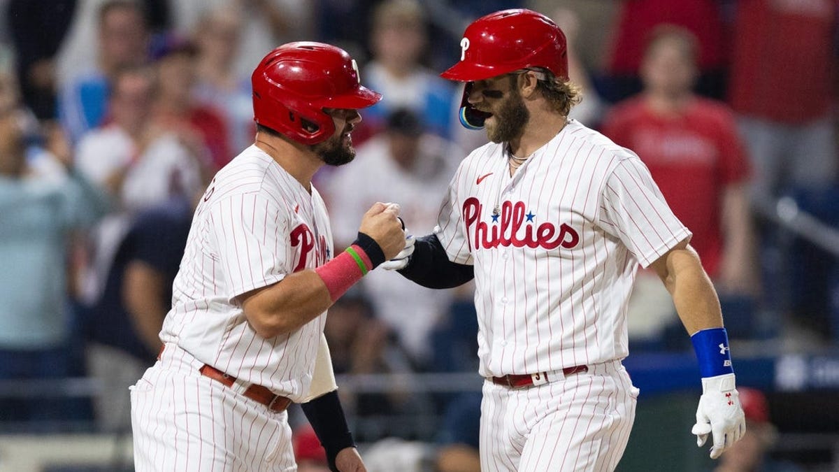 Phillies' Kyle Schwarber, Bryce Harper look to swat pesky Nats