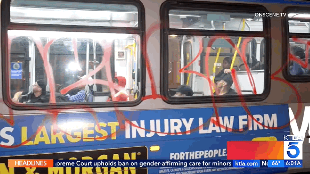 Bus Full Of Passengers Attacked With Fireworks During An LA Street Takeover