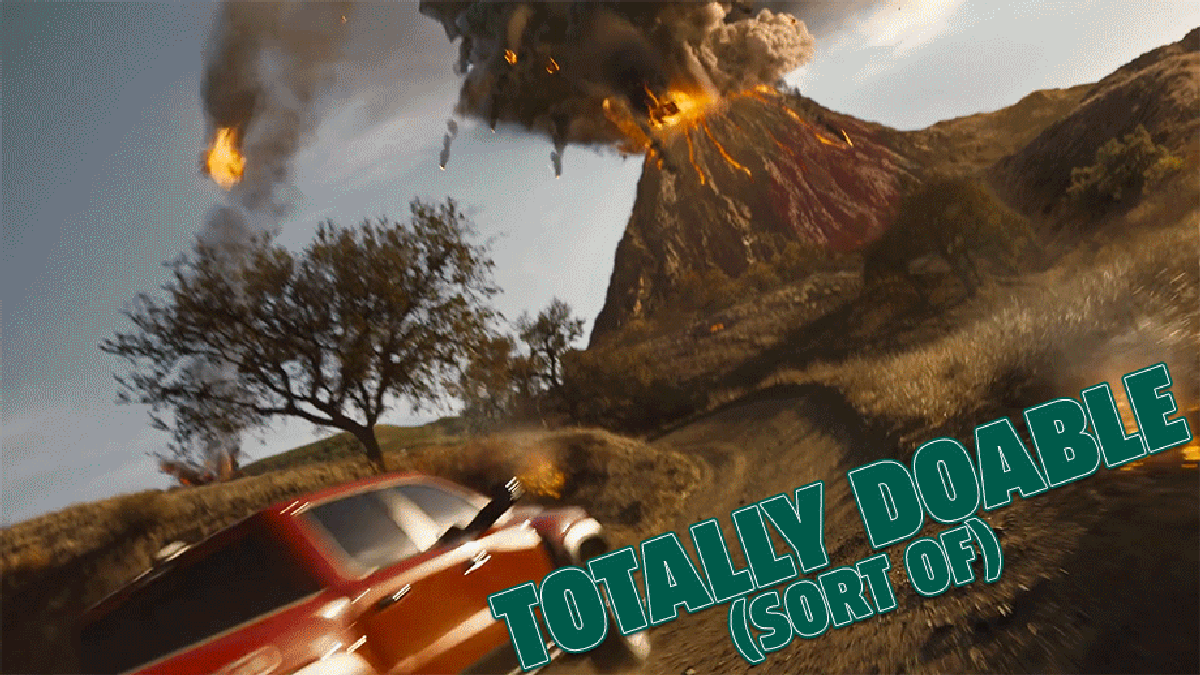 Glen Powell's Super Bowl Ram Volcano Jump Actually Looks Possible