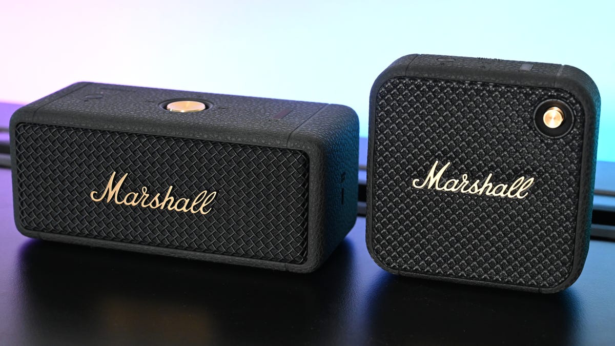 Marshall Emberton II Portable Bluetooth Speaker - Black & Brass & Emberton  Bluetooth Portable Speaker - Black : Electronics 