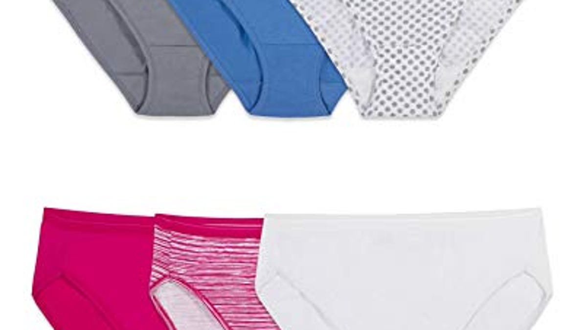 Fruit of the Loom Women's 6 Pack Assorted Color Cotton Hi-Cut Panties, Now  23% Off