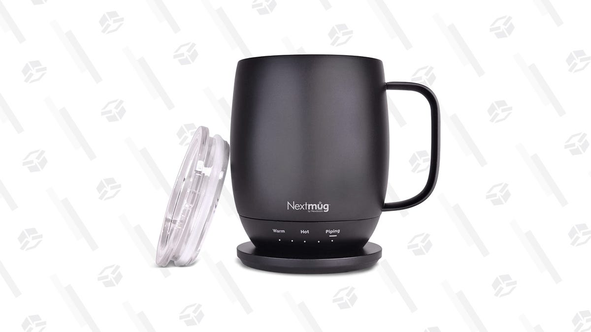 Nextmug - Temperature-Controlled, Self-Heating Coffee Mug (Black